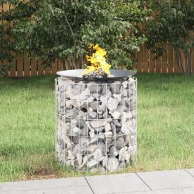 Gabion Fire Pit �� 19.7" Galvanized Iron